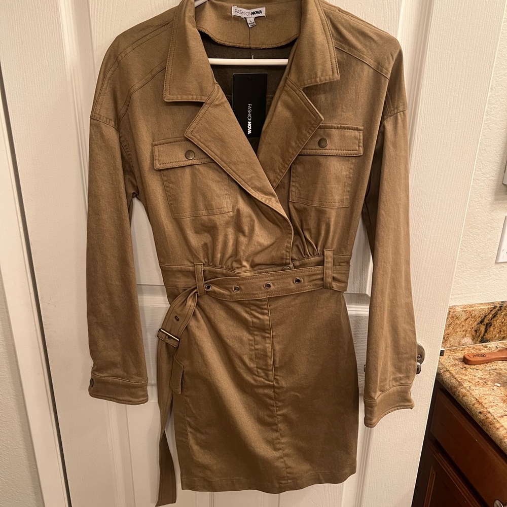 Fashion Nova Double-Breasted Cargo dress